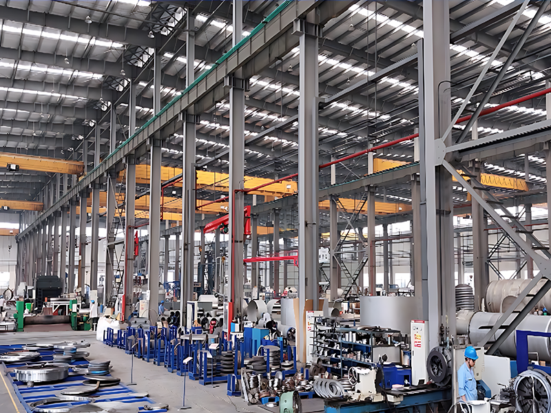 Machining workshop for supergravity heat pump distillation components, turning milling drilling and quality control